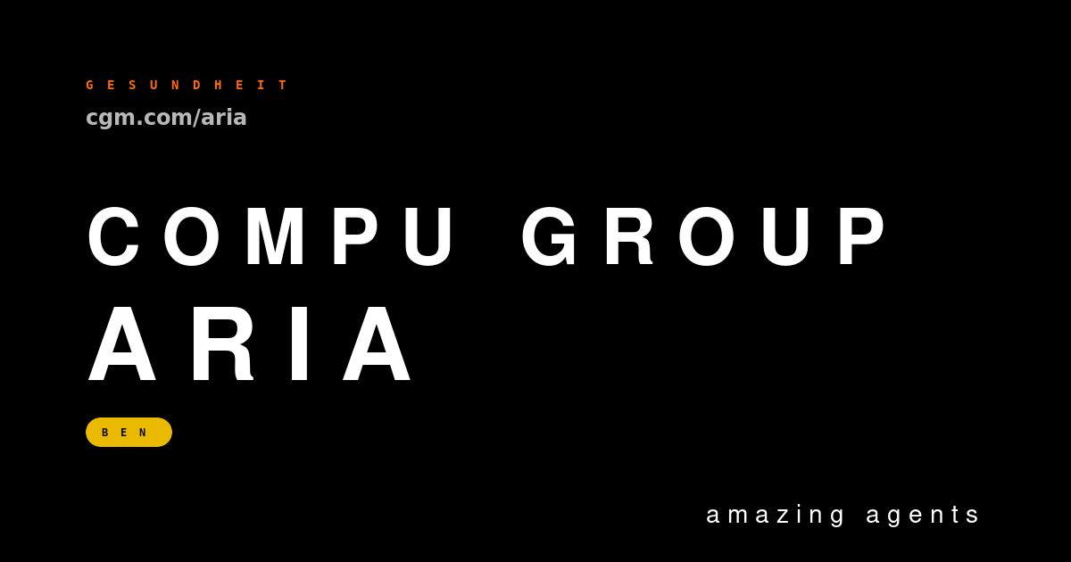 CompuGroup Aria — Brand-Hero