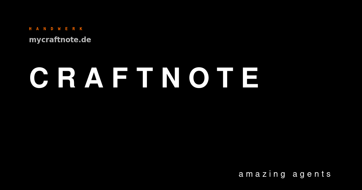 Craftnote — Brand-Hero